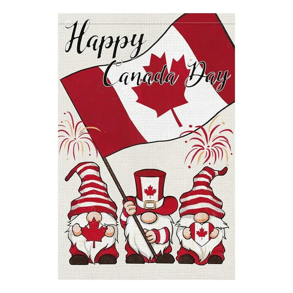 Garden Flags Banners Decoration Celebrate Canada Day With Happy Day Maple Leaf Linen Outdoor Home Garden Flag