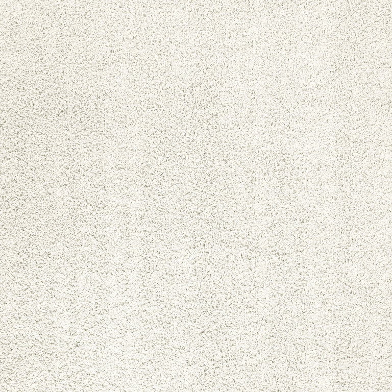 Mainstays Traditional Solid Ivory Shag Indoor Area Rug, 5' x 7