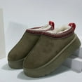 thumbnail image 3 of Nuevo invierno Retro mujer nieve cálido gamuza cuero mocasines perezosos Botas zapatos mujer señora plana Bottine Botas zapatos 2023, 3 of 4