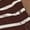 Brown, variant on Women's Henley Neck Striped Long Sleeve Slim Fit Knit Top Black S