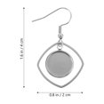 thumbnail image 3 of 20 Pcs Base de Lunette Boucles d'Oreilles DIY Métal Pendentif Boucles d'Oreilles Base Vierge Pendentif Métal Vierge Plateaux Crochets Boucles d'Oreilles, 3 of 8