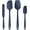 Midnight Blue, variant on U-Taste 480°F High Heat Resistant Silicone Spatula Set of 4, BPA-Free Food Grade Kitchen Cooking Baking Mixing One Piece Seamless Flexible Rubber Scraper for Nonstick Cookware (Black)