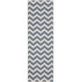 thumbnail image 3 of Safavieh Courtyard Bailey Chevron Indoor/Outdoor Runner Rug, Blue/Beige, 2'3" x 14', 3 of 10