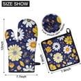 thumbnail image 6 of Pioneer Flower Kitchen Oven Mitt and Pot Holder Sets 4 Pcs for Baking, Cooking and Grilling, Heat Resistant Up To 392 °F, 6 of 7