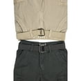 thumbnail image 3 of Boy's 2Pc Combo Belted Twill Cargo Shorts, Charcoal/Stone, 14, 3 of 9