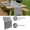 thumbnail image 5 of Gray Striped Table Runner - 36 Inch Long, Kitchen Dining Table Runner Dresser Scarves, Modern Abstract Art Geometric Stripes Farmhouse Decor for Coffee Tables Wedding Party Banquet, 5 of 8