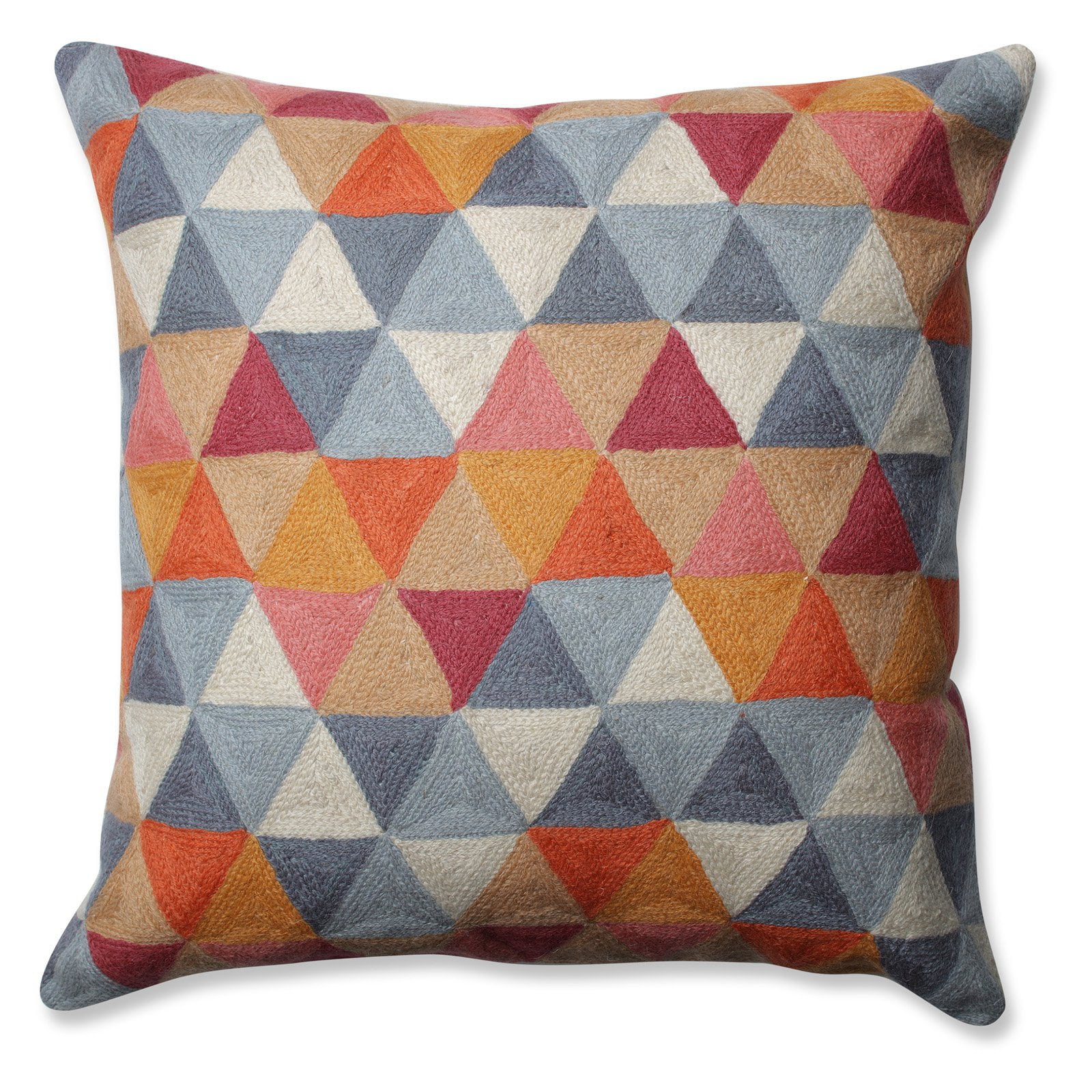 Pillow Perfect Triangle Grid Decorative Throw Pillow