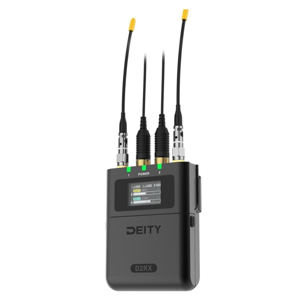 Deity Microphones Theos Digital Wireless UHF System 2 Channel Kit with Long-Lasting Battery, Wireless Syncing, and Sidus Audio App Support (Black)