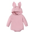 thumbnail image 2 of XIMIN Newborn Baby Boy Girl Easter Outfit Rabbit Ear Hooded Sweatshirt Romper Oversized Bubble Onesie Cute Bunny Outfit, 2 of 7
