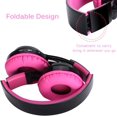 thumbnail image 6 of Bluetooth Headset, Riwbox AB005 Wireless Headphones 5.0 with Microphone Foldable Headphones with TF Card FM Radio and LED Light for Cellphones and All Bluetooth Enabled Devices (Pink), 6 of 7