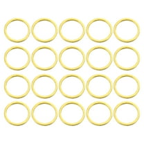 20Pack 10mm Brass Hollow Circle Bezel Round Linking Rings(Gold)
