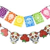 Day of the Dead Glitter Party Banner, 5-Feet, 2-Piece