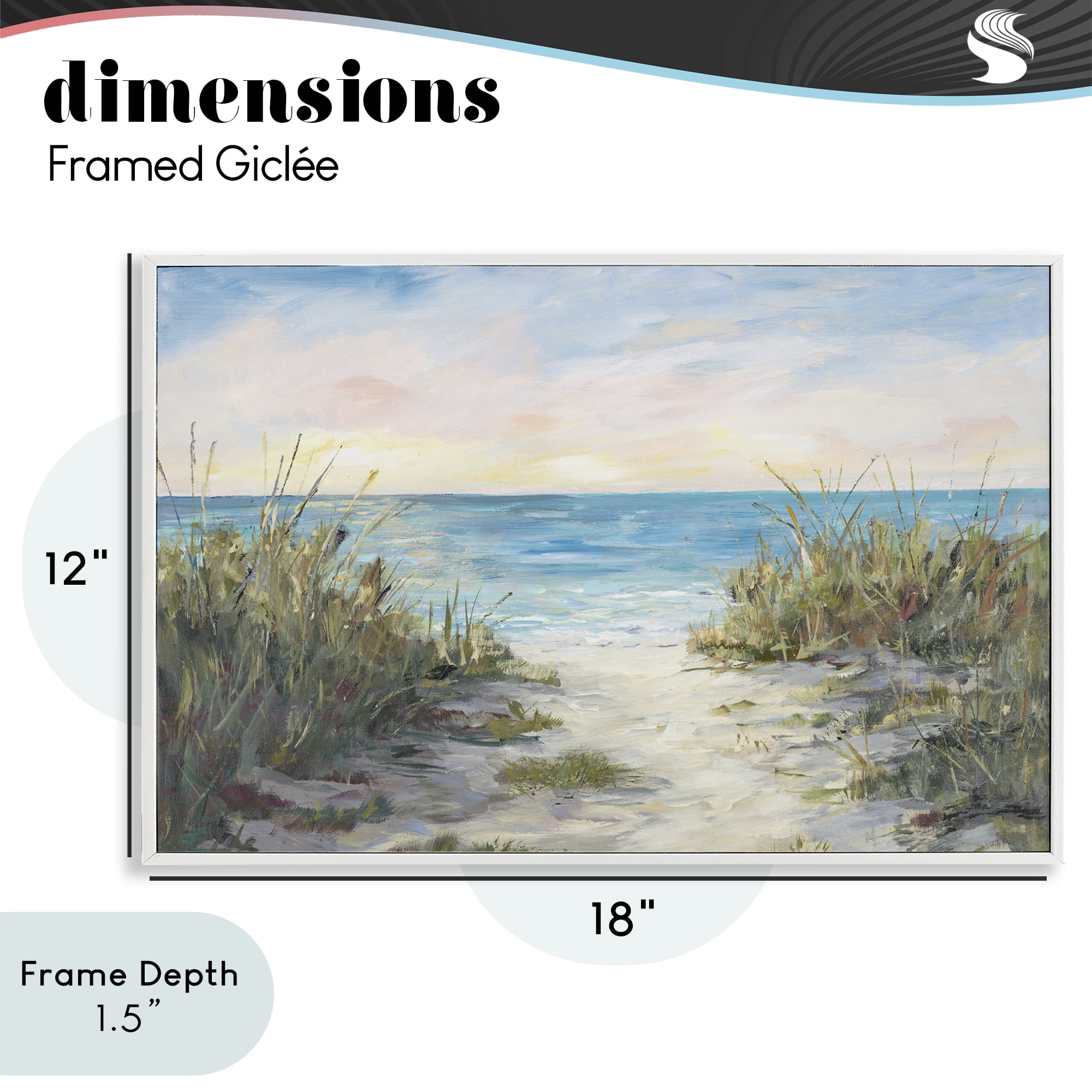 Stupell Industries Walk To The Beach White Framed Giclee Art, design by Julie DeRice