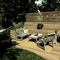 thumbnail image 2 of Highwood 4pc Weatherly Conversation Set - 4ft Bench, Two Garden Chairs and Conversation Table, Outdoor, Eco-friendly, Synthetic Wood, 2 of 8