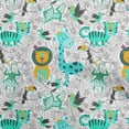 thumbnail image 1 of oneOone Polyester Spandex Mustard Yellow Fabric Cute Animal Sewing Craft Projects Fabric Prints By Yard 56 Inch Wide, 1 of 6