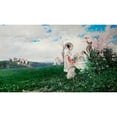 thumbnail image 3 of Baldomer Galofre i Giménez 18x12 Black Modern Framed Museum Art Print Titled - Landscape with Figures, 3 of 5