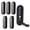 Black, variant on AOOOWER Pack of 6 Foldable Hook Hide Designs Alloy