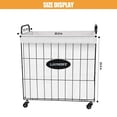thumbnail image 7 of Mxfurhawa Laundry Hamper with Rolling Wheels Iron Wire Laundry Storage Basket, White, 7 of 7