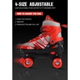 thumbnail image 3 of Lyrovo Patins à Roulettes Réglables avec Frein pour Enfants, Filles & Garçons (S, Rouge) Utilisations Recommandées du Produit : Débutant, Intermédiaire, Entraînement / Patins à Roulettes 2 X Touches Allen 1 X Clé, 3 of 5