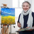 thumbnail image 2 of 1 Set of Artist Easel Stand Foldable Painting Easel Adjustable Easel with Tray, 2 of 8