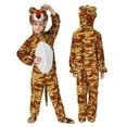 thumbnail image 2 of XQYLOS Kids Lion Tiger Animal Halloween Jumpsuit Jumpsuit with Headgear Footwear 3-Piece Cute Outfit Set for Boys Girls Toddler, 2 of 8