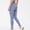 Blue, variant on Swuxness Women Yoga Sports Pants Side Pockets High Elastic Hip Lifting Running Fitness Wear
