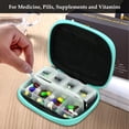 thumbnail image 4 of Weekly Travel Pill Organizer Pill Case for Purse with Removable 7 Day Pill Box, Fasable Travel Medicine Organizer Pill Container for Medicine, Vitamin, Supplement - Bloom 01 + Green 01, 4 of 5