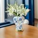 thumbnail image 5 of Tarro de azul y blanca para jengibre, florero de cerámica, centro de mesa Vintage Chinoiserie para entrada, decoración del hogar, 5 of 8