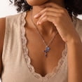 thumbnail image 2 of Beautlace 925 Sterling Silver 3-Way Cross Necklace for Women,Detachable Heart and Birthstone Cross Double Pendant Necklace,Anniversary Birthday Jewelry Gift for Her Mom Wife Girlfriend, 2 of 10