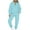 Blue, variant on Women's Two Piece Jogger Outfits Quarter Zip Stand Collar Sweatshirts Drawstring Sweatpants Sets Loungewear Tracksuits