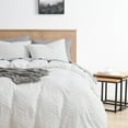 thumbnail image 2 of Nestl Boho 3 Piece Duvet Cover Set, Tufted Embroidery Double Brushed Duvet Cover with 2 Pillow Shams - White, 2 of 8