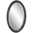 thumbnail image 5 of 32 Inch Wood Wall Mirror, Beaded Oval Shape, Antique Bronze, 5 of 5