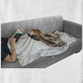 thumbnail image 6 of Basset Hound Soft Flannel Fleece Throw Blanket, Photo of Baby Puppy and Kitten Sleeping Together, Cozy Plush for Indoor and Outdoor Use, 60" x 80", Dark Taupe Pearl, by Ambesonne, 6 of 6