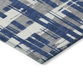 thumbnail image 3 of Addison Rugs Chantille Indoor/Outdoor Transitional Stripes Navy Machine Washable Round Rug, 8' x 8', 3 of 7