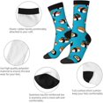 thumbnail image 5 of Colorful Unisex Novelty Pattern Crew Socks Calf Length Athletic Socks for Men Women, 5 of 8