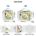 thumbnail image 4 of Lemons and Leaves Clear Cosmetic Bags with Handles PVC Toiletry Bags Zipper Waterproof Portable for Traveling 2 Pcs, 4 of 7