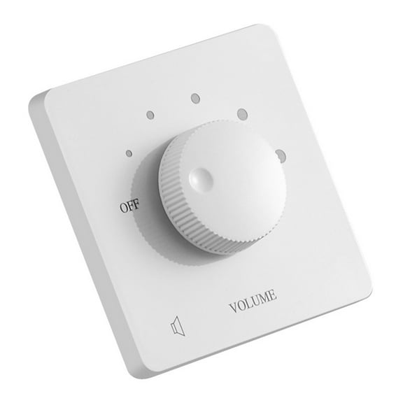50 Volume Control 50W Volume Control Professional Safety 5 Gears Tuning Knob Volume Controller for Home Speakers White
