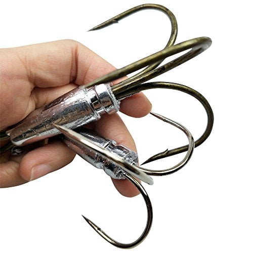 3 PACK FREE SHIPPING IN USA TREBLE HOOK WEIGHTED 10/0 SIZE 