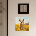 thumbnail image 3 of 14 Inch Wall Clock Battery Operated Square Clock Decorative for Office, Kitchen, Outdoor, Living Room，Welsh Corgi Dog Puppy Picture, 3 of 4