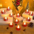 thumbnail image 4 of Velas De Luces De Té Sin Llama Con Purpurina, Lámpara Blanca Cálida Luces De Té Luz Led Con Batería, Velas Falsas Eléctricas Para Celebraciones De Bodas, Regalos Para Fiestas Festi, 4 of 5