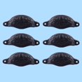 thumbnail image 2 of Renovators Supply Kitchen Cabinet Handles 4.5 in. Black Iron Kitchen Cabinet Knobs, Drawer Pulls w/Screws Pack of 6, 2 of 7