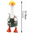 thumbnail image 5 of Mini Desktop Goose Outfit, Decorative Goose Costume Gardener Style Accessory Desktop Statue,Indoor Display,Courtyard Ornament, 5 of 7