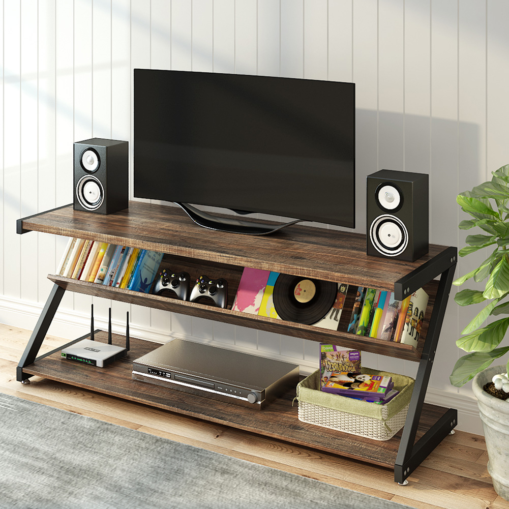 LITTLE TREE 59/" Entertainment Center TV Stand Media Stand Console Table Shelves