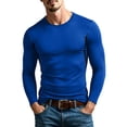 thumbnail image 2 of Kalauyu Mens Long Sleeve Compression Athletic Elastic Tight T Shirts Quick Dry Moisture Wicking Gym Sport Fitted Tops, 2 of 8