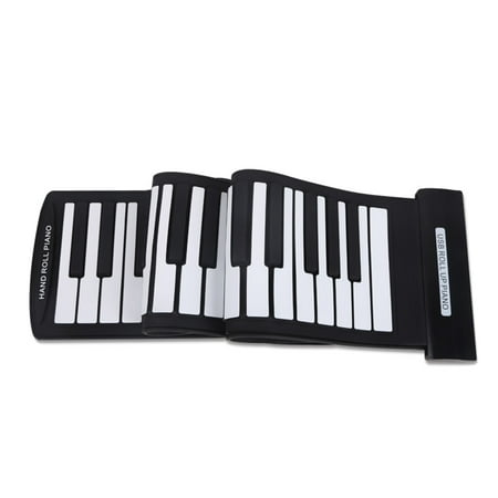 Portable 61 Keys Flexible Roll-Up Piano USB MIDI Electronic Keyboard Hand Roll