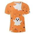 thumbnail image 4 of Men's Halloween Printed Round Neck Short Sleeved Blouses Oversize Basic Slim Fit T-shirt, 4 of 4