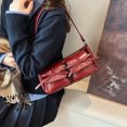 thumbnail image 2 of Bolso Hombro A La Vintage Y2k para Mujer Con Bolsillos Dobles Cuero PU Compras Fecha, 2 of 9