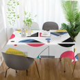 thumbnail image 3 of Yayeee Tablecloths 54" x 54" Rectangle Wrinkle Resistant Party Table Cover, Black Retro Pattern, 3 of 8