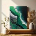 thumbnail image 6 of Abstract Emerald Green Swirl Canvas Print, for Living Room, Office, Hotel, Dining Room Decor, 6 of 8