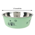 thumbnail image 2 of Stainless Steel Dog Bowls | Cat Bowls (Set of 1) - Anti Skid Dog Water Bowl | Cat Water Bowl - Dishwasher Safe(6.8Inch,Green), 2 of 2